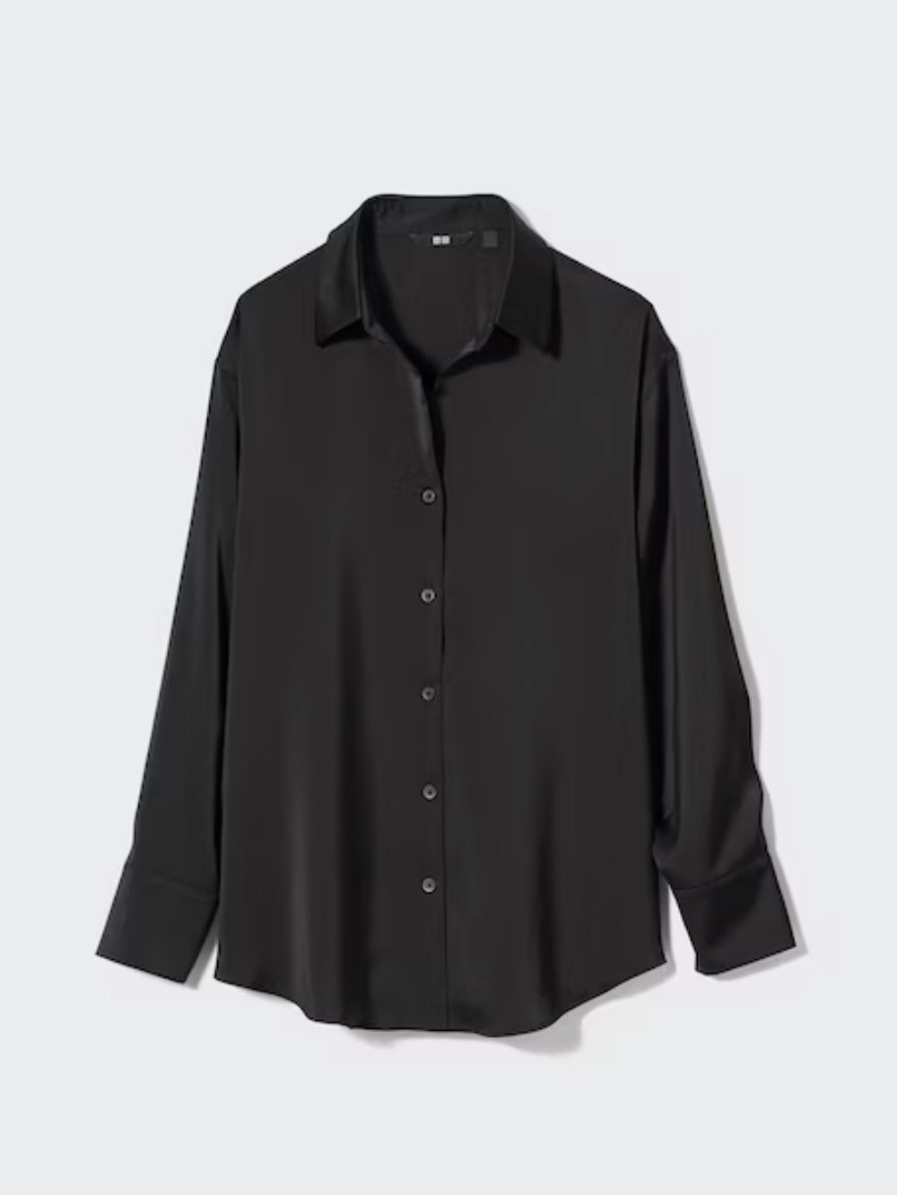 Uniqlo Women Satin Long Sleeve Blouse